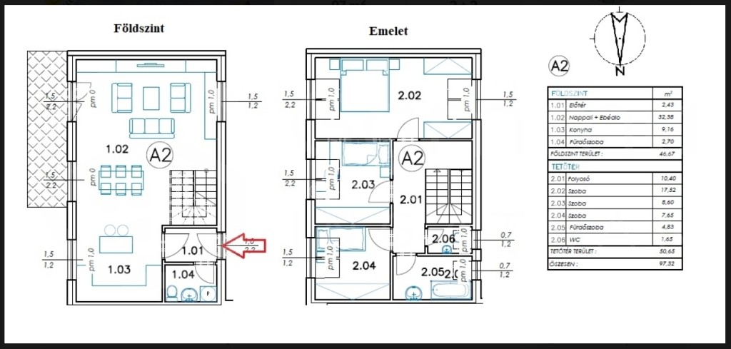MODERN KÉNYELEM ÉS ALACSONY REZSI MARTIN-KERTVÁROSBAN!Eladó újépítésű 2 szintes bruttó 97m2-es sorházi lakás.-1421068