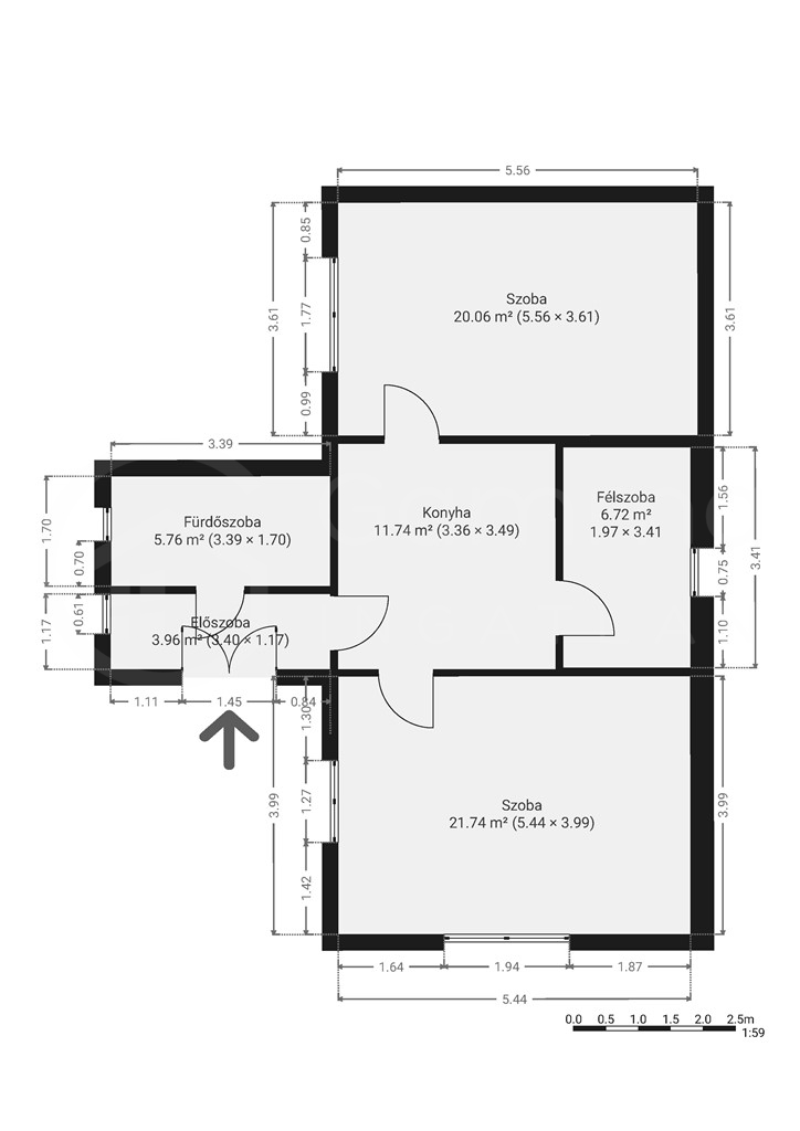70m2-es